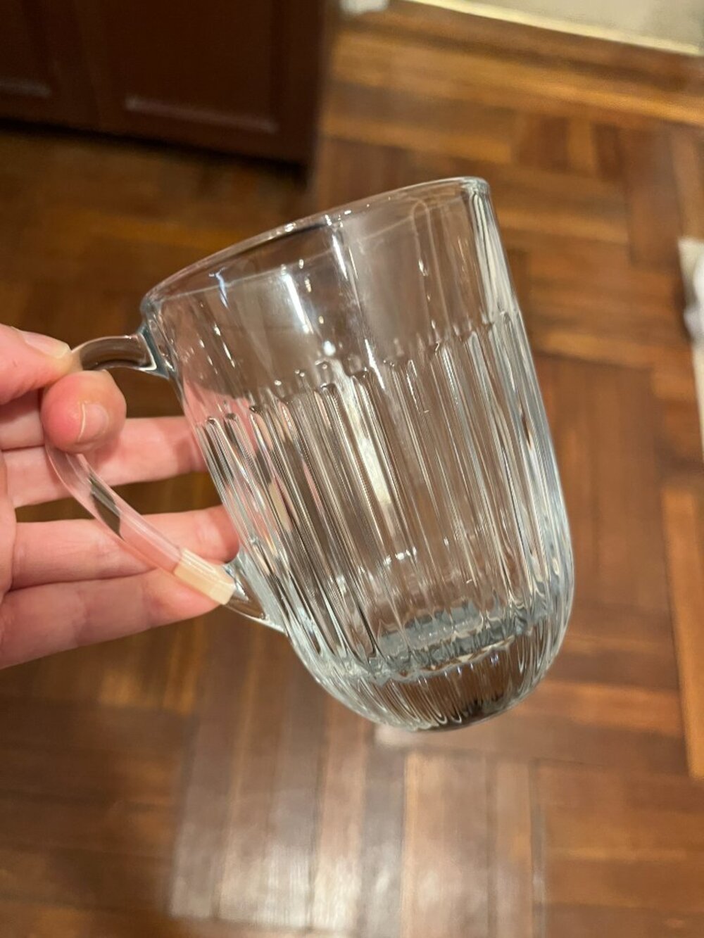 La Rochere France Ouessant Clear Glass 13.5 oz Coffee Mug Tea Cup 631301 NWT